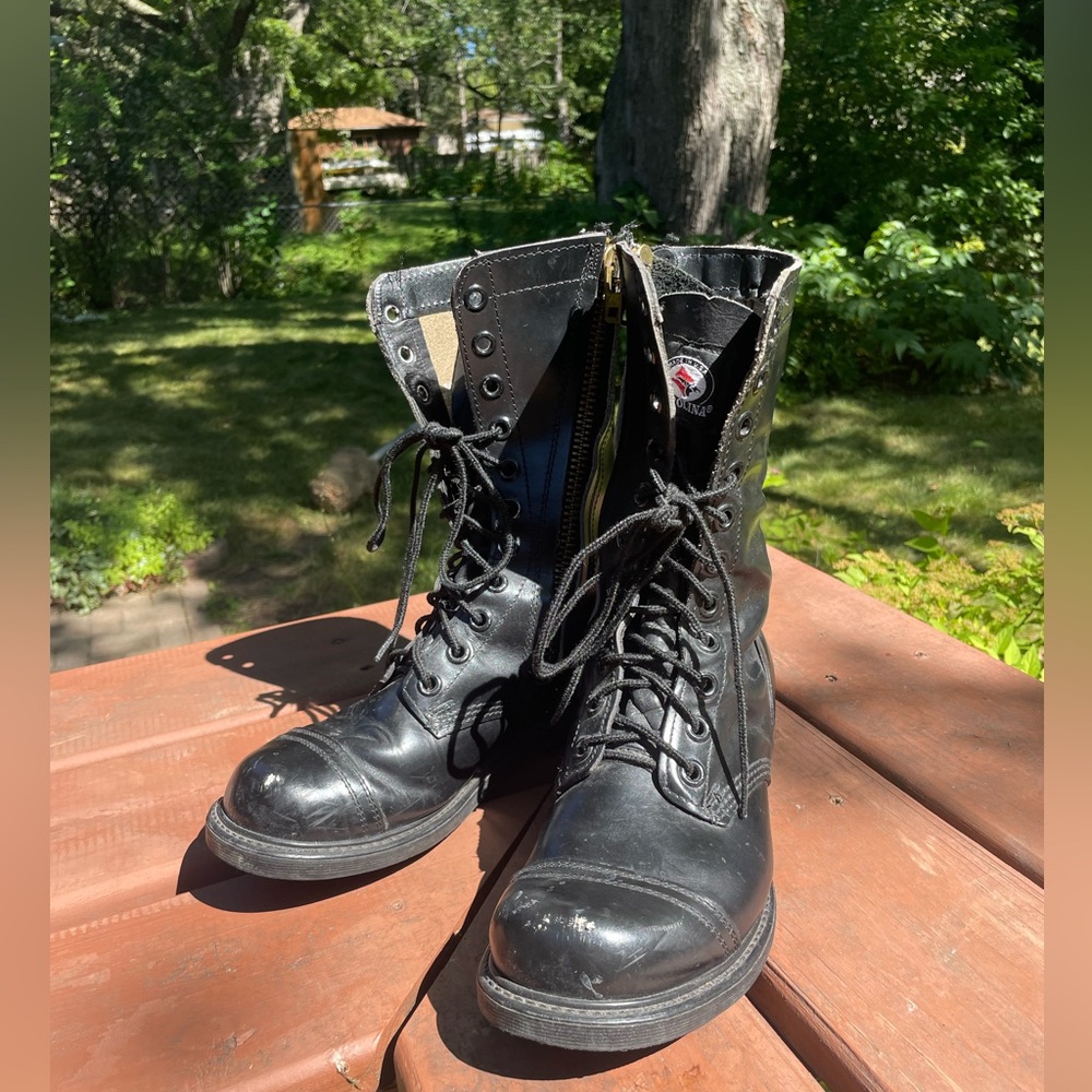 Vintage 100% Leather Carolina Combat Boots Made in USA, Men’s 8